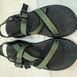 Chaco Black and Olive Sandals